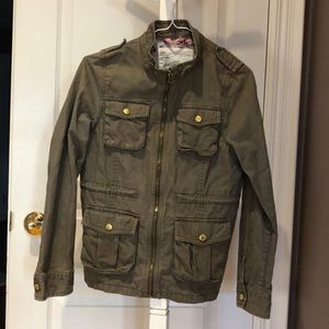100% cotton army green field jacket
